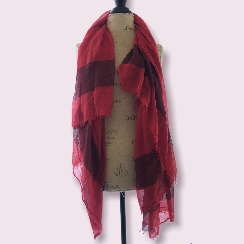 Coach Large Oversized Red Scarf